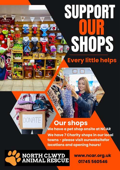 NCAR Pet Shop and Charity Shops 11 Shops support