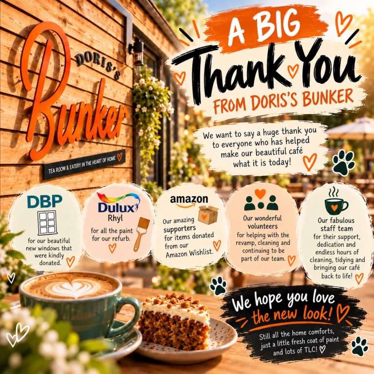 A HUGE THANK YOU FROM DORIS’S BUNKER